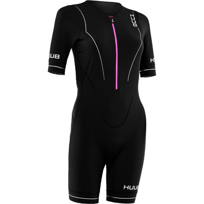 2024 Huub Frauen Aura Long Course Tri Suit AURLCS - Black / Lila